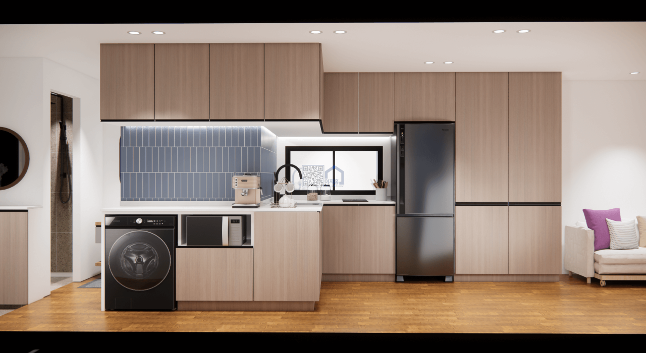 체류형 쉼터 부엌 전면