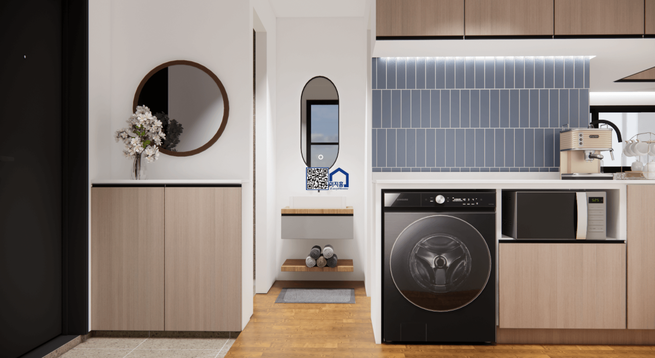 체류형 쉼터 욕실 전면